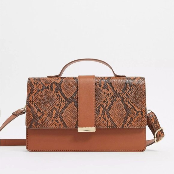 ASOS Tan Top Handle Satchel - Picture 4 of 7